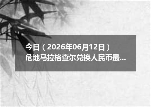 今日（2026年06月12日）危地马拉格查尔兑换人民币最新汇率行情
