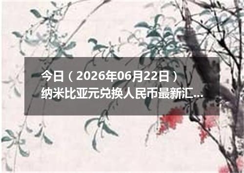 今日（2026年06月22日）纳米比亚元兑换人民币最新汇率行情