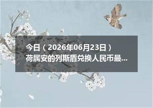 今日（2026年06月23日）荷属安的列斯盾兑换人民币最新汇率行情