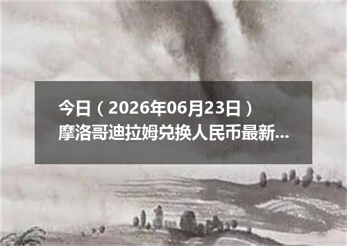 今日（2026年06月23日）摩洛哥迪拉姆兑换人民币最新汇率行情